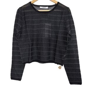 NWT Thakoon Sweater Large Sheer Lace Jacquard Whimsigoth Fairy Grunge Witchy